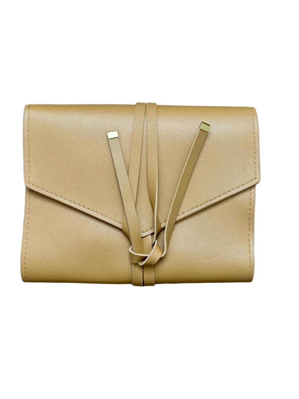 Chic Tan Leather Wristlet